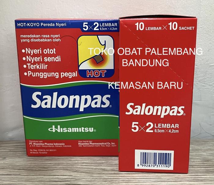 Gambar 1 BOX KOYO SALONPAS HISAMITSU PATCH HANGAT PANAS HOT 5X2 12X1 MERAH - 5X2 BIRU dari Toko Obat Palembang Bandung undefined 3 Tokopedia