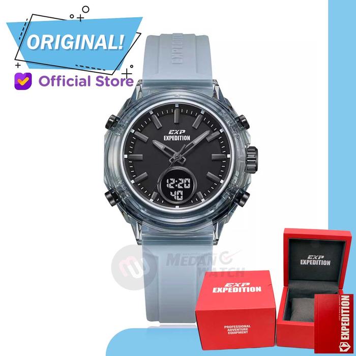 Gambar Jam Tangan Wanita Analog-Digital Expedition 6831MH E6831 E 6831 MH Original Garansi Resmi - Grey Black dari Medan Watch undefined Tokopedia