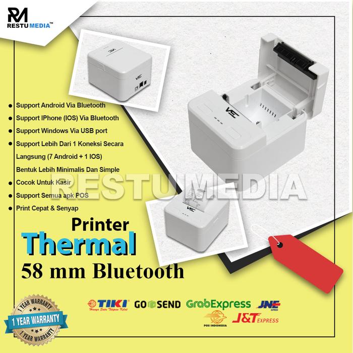Gambar Printer Bluetooth Thermal 58mm Kasir VSC - Printer Only dari RESTU MEDIA undefined Tokopedia