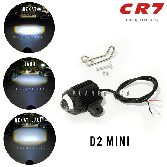 Gambar NEW CR7 Lampu Tembak Laser D2 Mini + Breket High Low - PUTIH-PUTIH dari Planet LED undefined Tokopedia