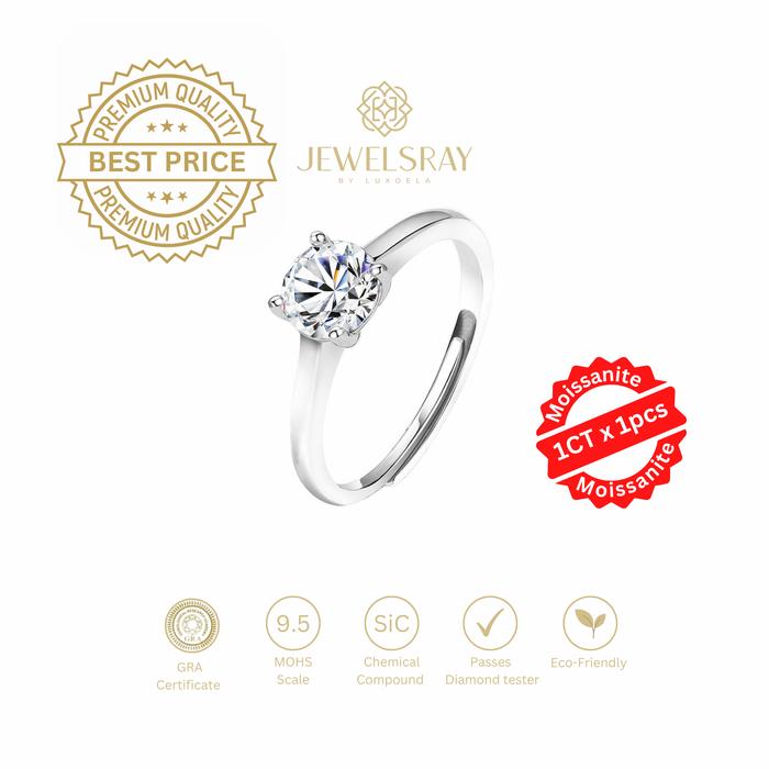 Gambar Cincin Kawin Blaine Moissanite Ring Fancy Cincin Tunangan Diamond Look - Tanpa Gift dari Luxoela undefined Tokopedia