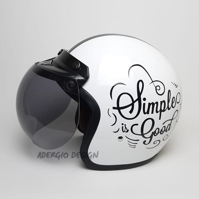 Gambar HELM BOGO RETRO Motif Simple Is Good Polkadot Brotherhood Full Cat - 4. SIG PGLH, Datar Bening dari Adergio Design undefined Tokopedia