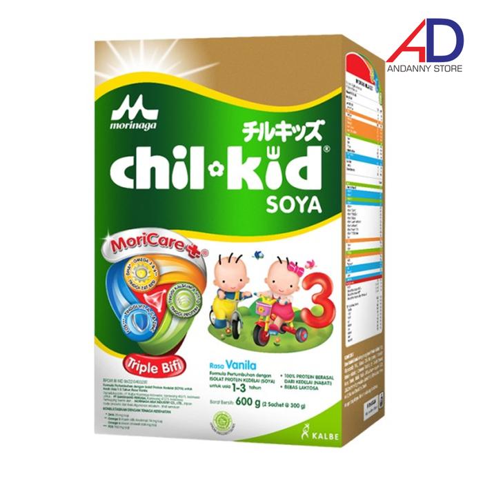 Gambar MORINAGA CHIL KID SOYA 3 600GR (1-3 TAHUN) RASA VANILA / SUSU FORMULA dari ANDANNY STORE undefined Tokopedia