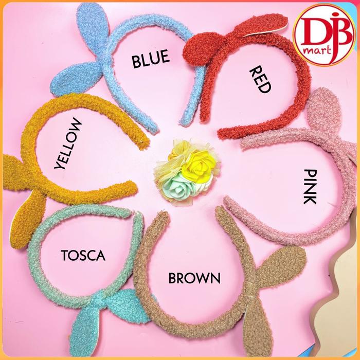 Gambar Bandana Wanita Korea Bando Aksesoris Rambut Motif Pita Miring - Red dari DJB Mart undefined Tokopedia