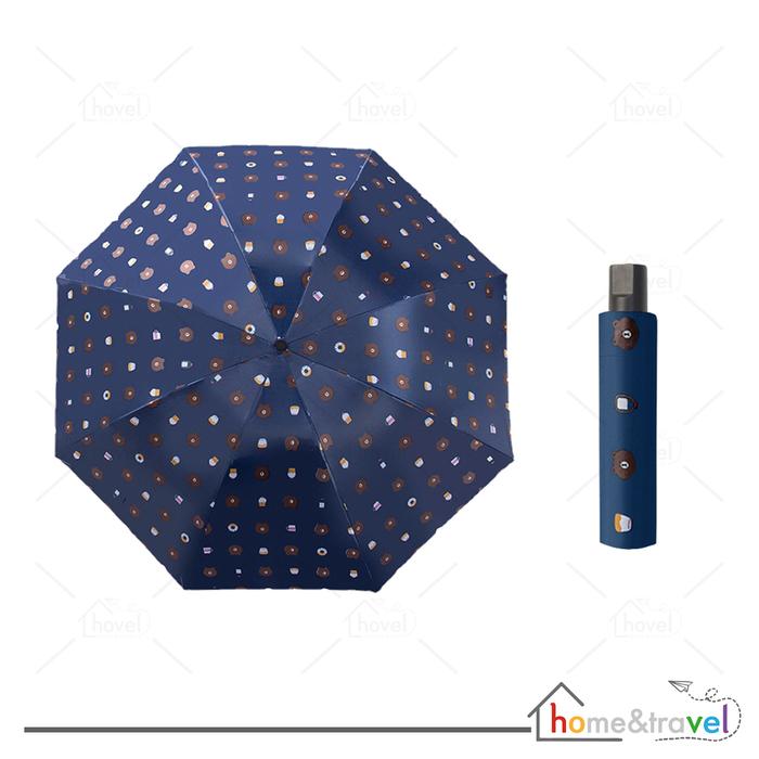 Gambar HOVELSHOP Payung Motif Lucu Karakter Brown Payung Magic 3D Lipat Tebal - Navy, Non Bubble dari Hovel Shop undefined Tokopedia