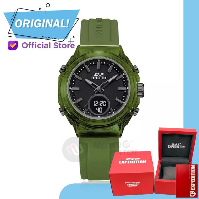 Gambar Jam Tangan Wanita Analog-Digital Expedition 6831MH E6831 E 6831 MH Original Garansi Resmi - Green Black dari Medan Watch undefined Tokopedia
