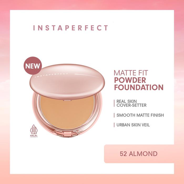 Gambar Wardah Instaperfect MATTE FIT Powder Foundation Alas Bedak Wajah Warda - 52. Almond dari lovelyshop collection undefined Tokopedia
