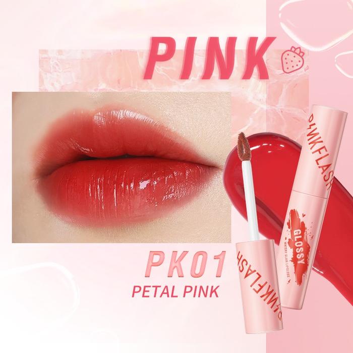 Gambar PINKFLASH Watery Glam Lip Gloss Super Glossy Shiny Lip Tint PFL09 - PK01 dari PINKFLASH STORE undefined Tokopedia