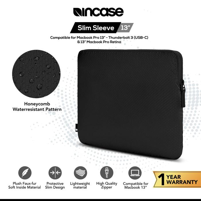 Gambar Incase Sleeve Slim Honeycomb Ripstop for Macbook Pro Retina 13 Thunderbolt3 (USB-C) (INMB100385)|Sleeve Macbook pro | Tas Macbook - Hitam dari Incase Indonesia undefined Tokopedia