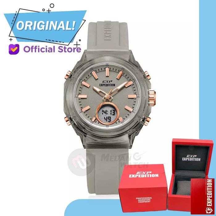 Gambar Jam Tangan Wanita Analog-Digital Expedition 6831MH E6831 E 6831 MH Original Garansi Resmi - Grey Rosegold dari Medan Watch undefined Tokopedia