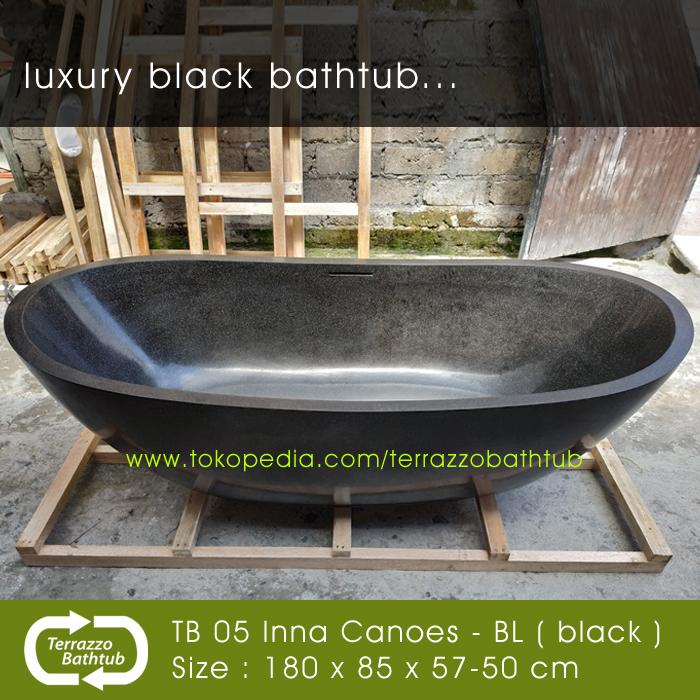 Gambar Premium Resin Terrazzo Bathtub TB 05 Inna Canoes - Black dari Terrazzo Bathtub undefined Tokopedia