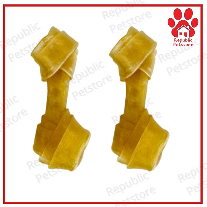 Gambar Snack Tulang Ikat 4-4,5'' Per Pcs - Gigitan Tulang Anjing Knotted Bone - Natural dari Republic Petstore undefined Tokopedia