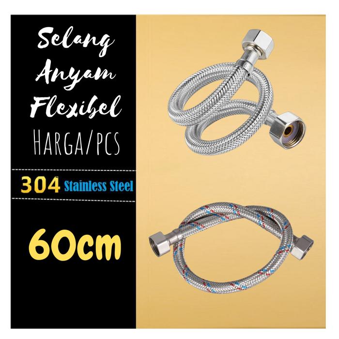 Gambar Selang closet duduk / selang toilet duduk / selang wc duduk - 60cm dari Denpasar@store undefined Tokopedia