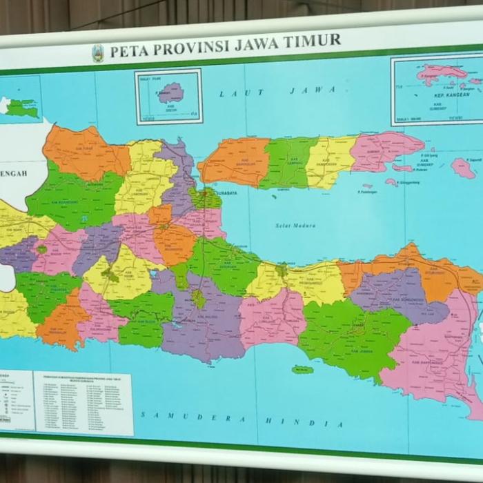 Jual peta provinsi jawa timur peta dinding - Jakarta Barat - DEPO