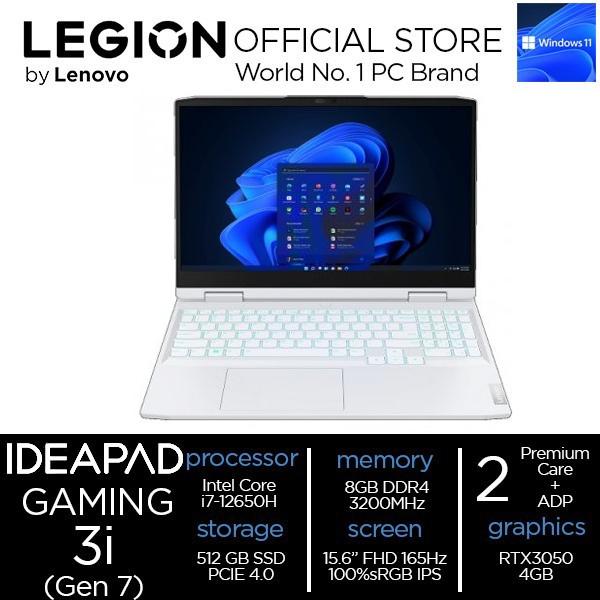 Gambar Lenovo Ideapad Gaming 3i 2022 i7 12650 8GB 512SSD RTX3050 165Hz F0ID - GLACIER WHITE dari Lenovo Legion Official undefined Tokopedia