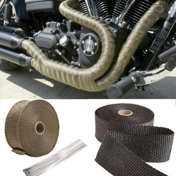 Gambar Lakban knalpot Motor Tahan Panas Exhaust Warp 10 Meter Terbaik Origina - Hitam dari bellaruma_NEW undefined Tokopedia