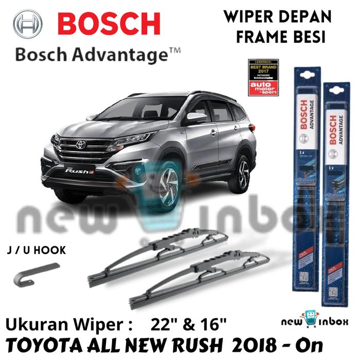 Gambar Wiper Depan Mobi TOYOTA ALL NEW RUSH 2018-On BOSCH Advantage 22" & 16" - Depan 22" & 16" dari NEW IN BOX undefined Tokopedia