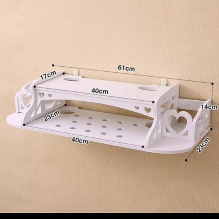 Jual Rak Gantung Router wifi tempat remote tv dvd ambalan speaker ...