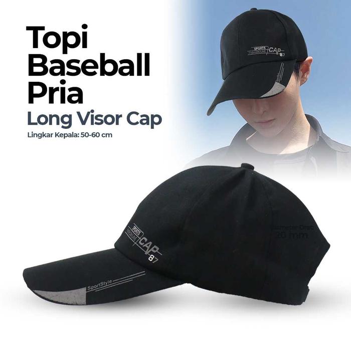 Gambar Topi Unisex Pria Wanita Long Visor Sun Protection Baseball Cap - A dari Elekkistore undefined Tokopedia