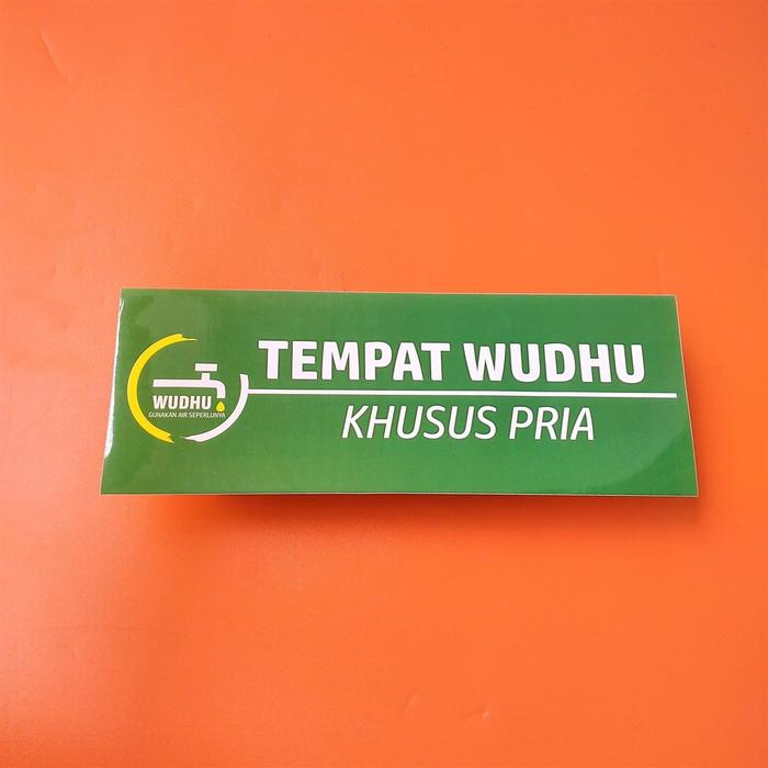 Gambar Stiker Tempat Wudhu Pria - Stiker Tempat Wudhu Wanita - Pria dari Sinergi Poster Tulungagung undefined Tokopedia