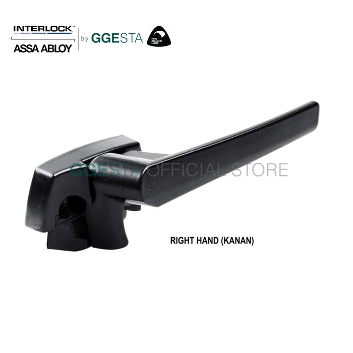Gambar INTERLOCK ASSA ABLOY ARIA WINDOW HANDLE WEDGELESS RAMBUNCIS - Right Hand, BLACK dari GGEsta Indonesia undefined Tokopedia