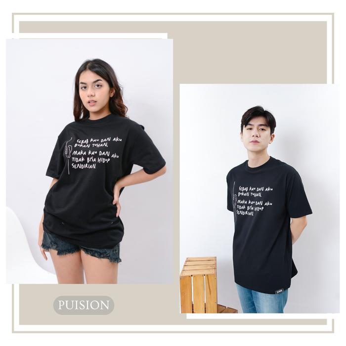 Gambar Kaus Unisex Sebab Kau dan Aku Bukan Tuhan - T-shirt Quote - Kaos Quote - S dari Jalan Literasi undefined Tokopedia