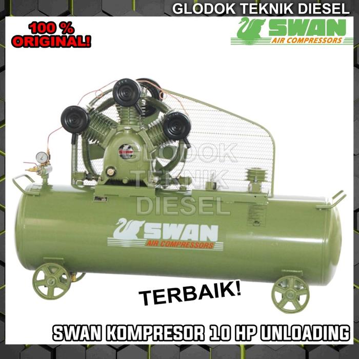 Gambar SWAN AIR COMPRESSOR 10 HP KOMPRESOR ANGIN 10 HP (S SERIES) SWP-310 - Tanpa Penggerak dari Glodok Diesel undefined Tokopedia