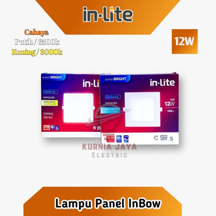 Gambar INLITE Downlight Panel Light LED Inbow 12W Kotak INPS628S - Kuning dari Kurnia Jaya Electric undefined Tokopedia
