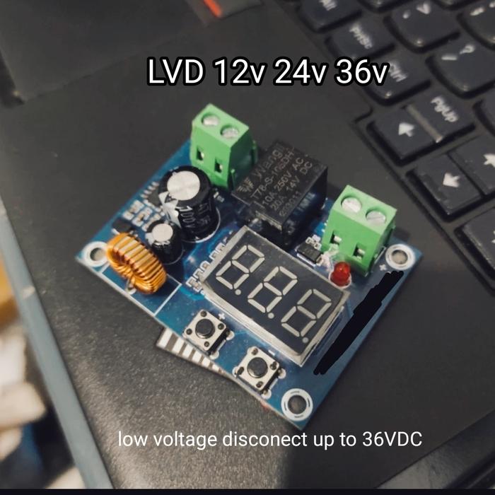Low Voltage Disconect LVD 12V/24V/36VDC 5A Battery Proteksi Under Voltage
