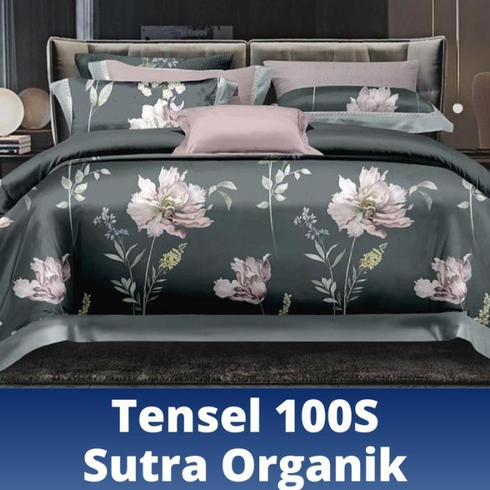 Gambar Bedcover Set Sprei Tensel Sutra Organik 120X200 180X200 200X200 Tpb15 - 90X200, 20cm dari Edo Samosir undefined Tokopedia