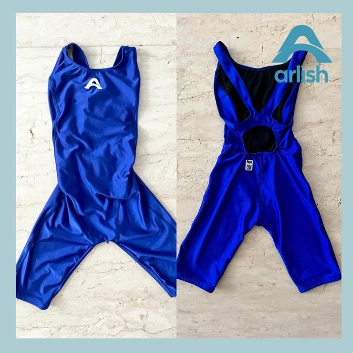 Gambar Baju Renang Kneeskin ARLISH / FINA Approved - Blue, XXXXL (5L) dari Arlish Swim undefined Tokopedia