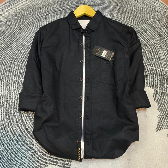 Gambar kemeja polos flanel / kemeja polos hitam / kemeja putih /kemeja formal - Hitam, M dari king_flanel undefined Tokopedia