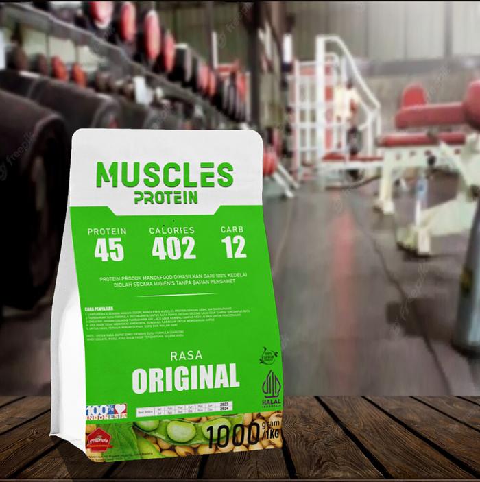 Gambar WHEY MUSCLES PROTEIN Kedelai Bubuk 1000 gram (1 KG) tinggi protein - Roasting, 1000g dari Muscles Protein undefined Tokopedia