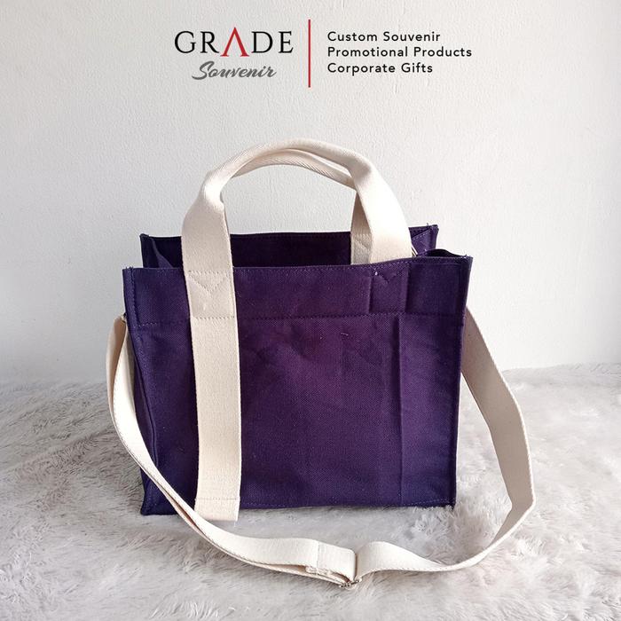 Gambar Tas Kanvas Korea Tote Bag Canvas Polos bisa Custom Nama MarWan Series - Navy, polos dari Grade Souvenir undefined Tokopedia