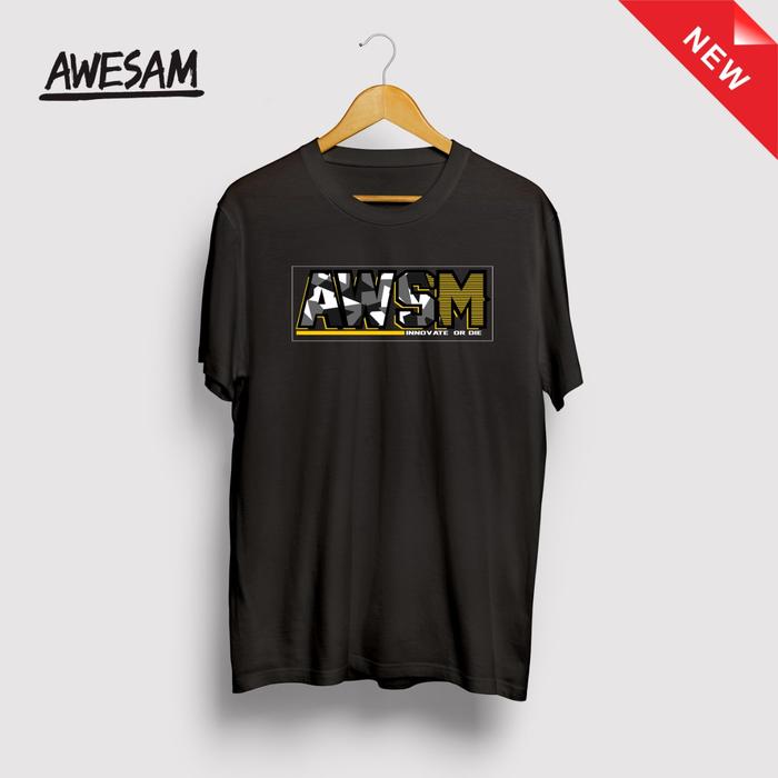 Gambar [ TERBARU ] KAOS AWESAM DISTRO 077 - AWSM YELLOW MOZAIC - Hitam, XXL dari awesam store undefined Tokopedia