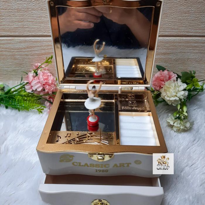 Gambar Kotak Musik Love Klasik Ballerina Music Box - Putih dari Richshop Jkt undefined Tokopedia