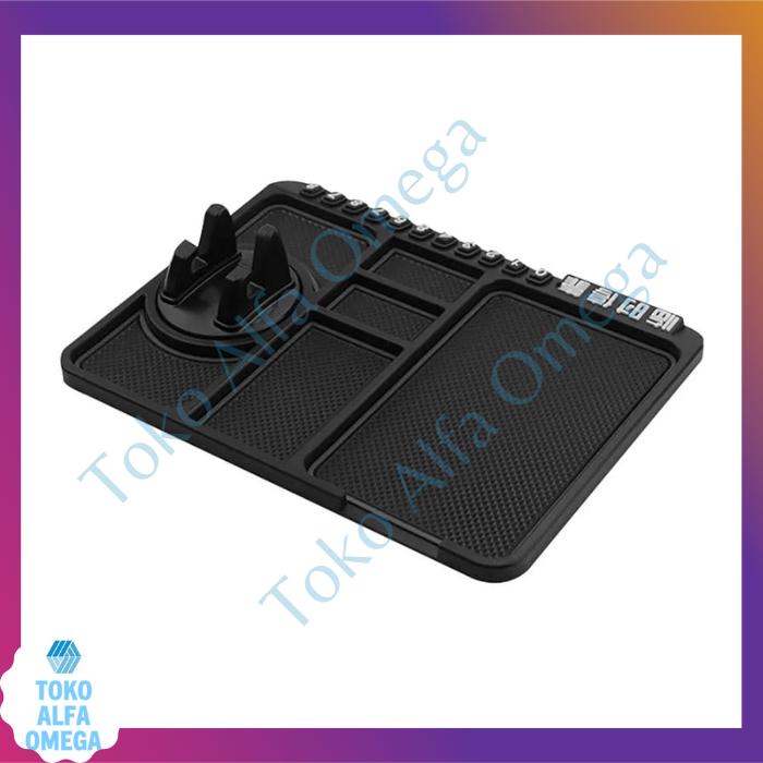 Gambar Alas Handphone Dashboard Mobil Anti Slip Mounting Phone Holder Mat - Hitam dari Toko Alfa Omega undefined Tokopedia