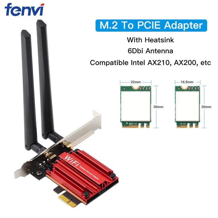 Gambar PCIe WiFi Bluetooth Adapter PCI Express x1 Wireless Card AC 5 6 6E AX - Intel AX210 dari Interface Master Indonesia undefined Tokopedia