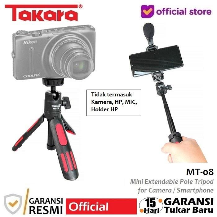 Gambar Takara MT-08 Extendable Mini Tripod Selfie Stick for Camera, HP, etc - Tripod Only dari Takara Indonesia undefined Tokopedia