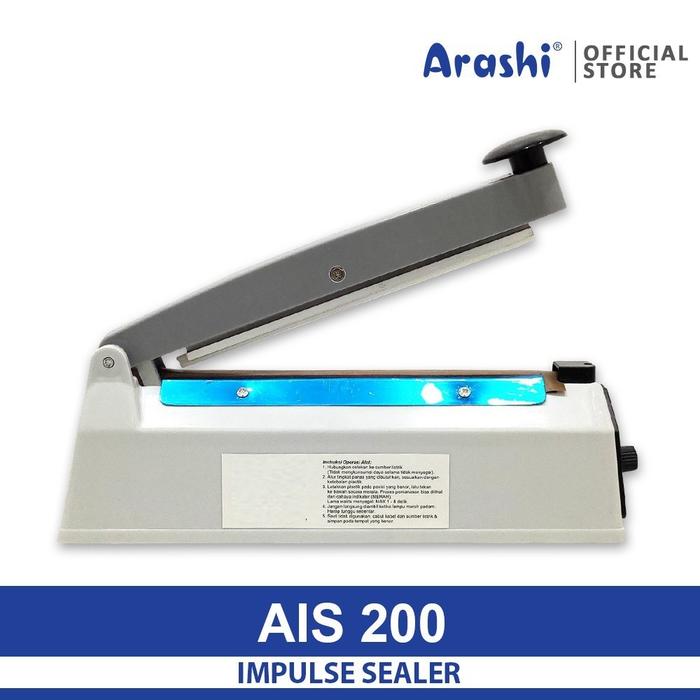 Gambar Impulse Sealer AIS 200 Mesin Press Plastik 20 cm Arashi - AIS 200 dari Saluran Berkah Mandiri undefined Tokopedia