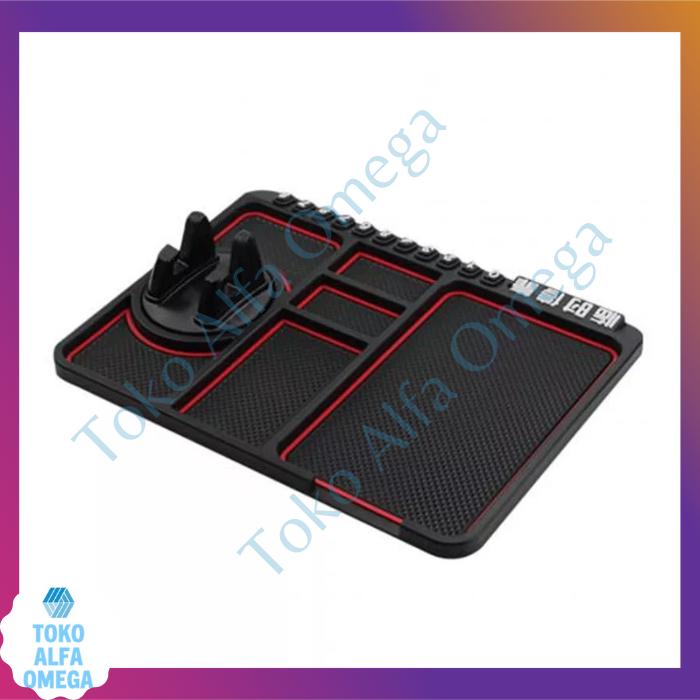 Gambar Alas Handphone Dashboard Mobil Anti Slip Mounting Phone Holder Mat - Merah dari Toko Alfa Omega undefined Tokopedia