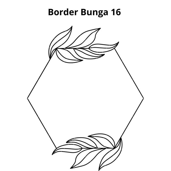 Gambar Pola Gambar Border Bunga (Part 2) - tipe 16, border +k.hitam dari bytangankanan undefined Tokopedia