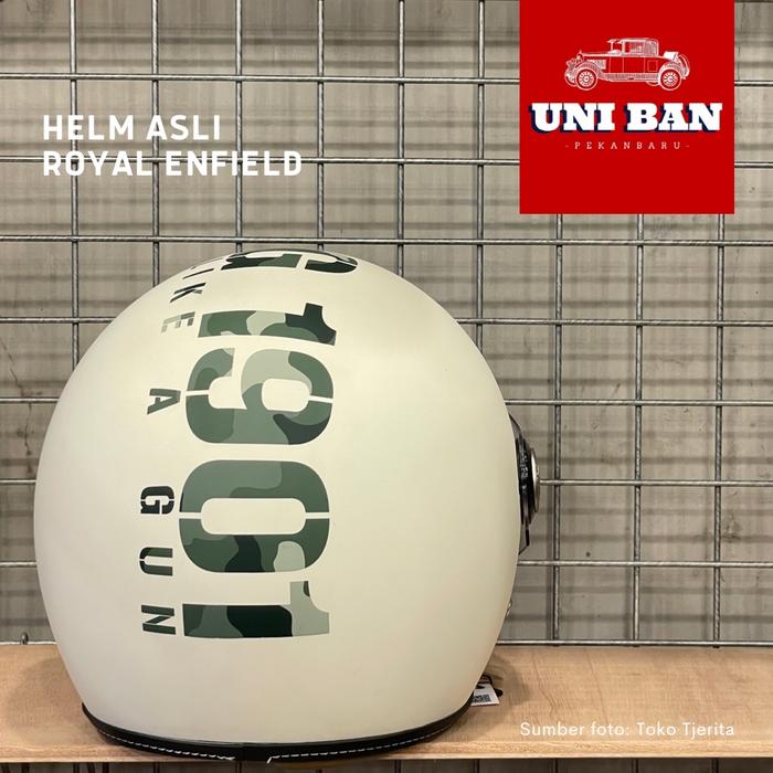 Gambar Helm XL 62cm MLG Chopper Camo Off White - Royal Enfield ASLI - Off White, M dari Toko Tjerita undefined Tokopedia