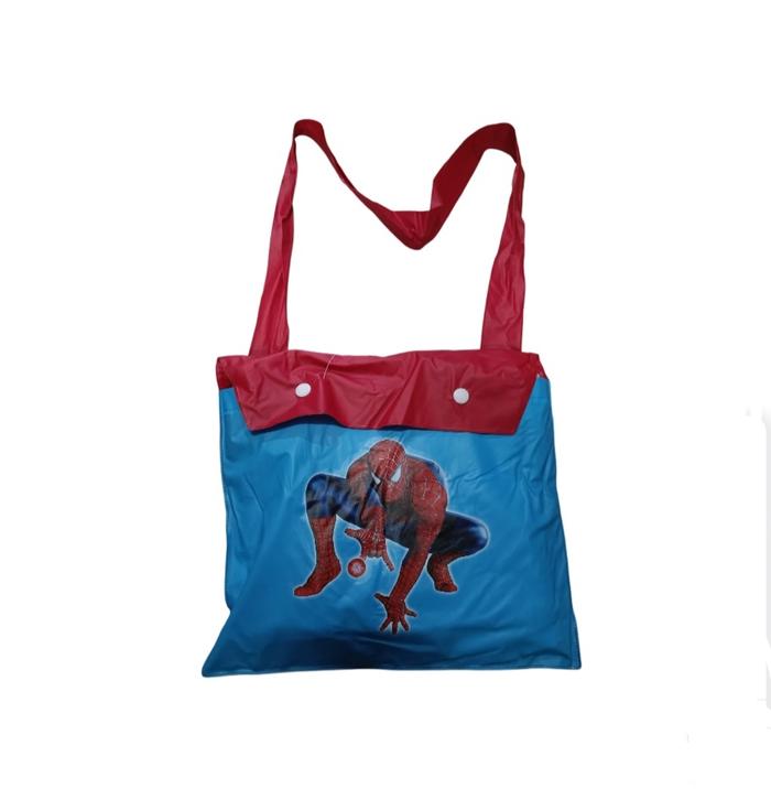 Gambar jas hujan setelan anak karakter dengan ruang tas ransel Pvc - BIRU SPIDERMAN, M dari jashujangrosir undefined Tokopedia