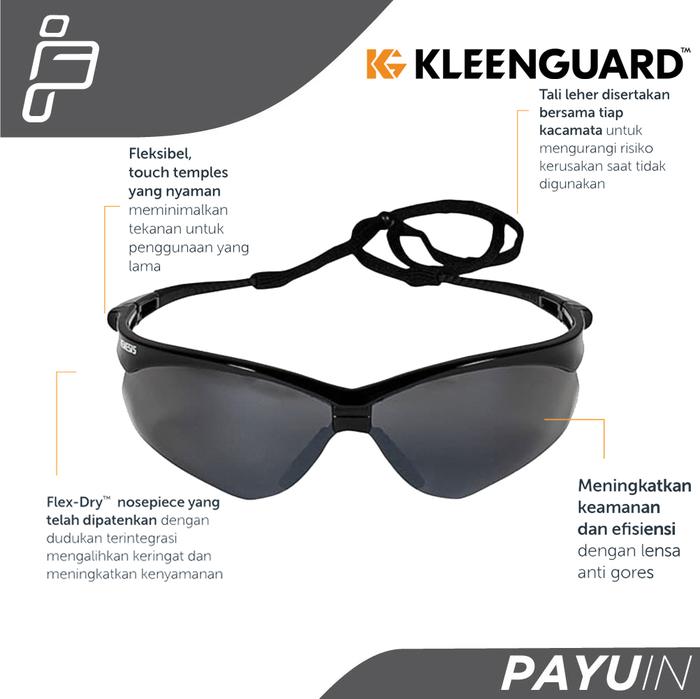 Gambar Kacamata Safety Jackson V30 Nemesis Mirror Smock Black Lens dari Payuin.id undefined Tokopedia