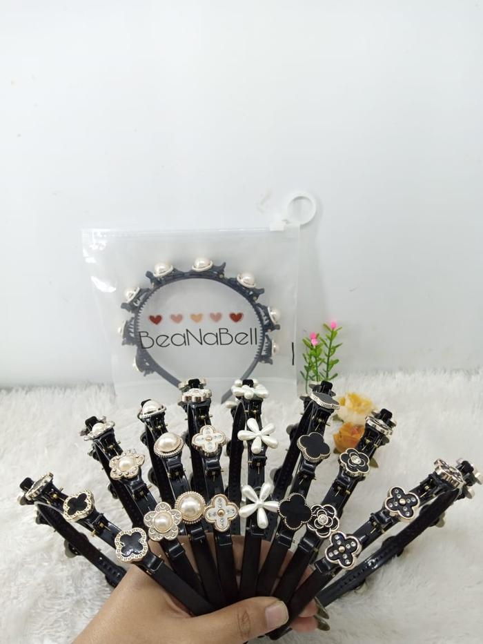 Gambar Bando Plastik Model Jepit Bunga Jepit Clover Mutiara Bando Motif Bunga - RANDOM dari BeaNaBell Aksesoris undefined Tokopedia