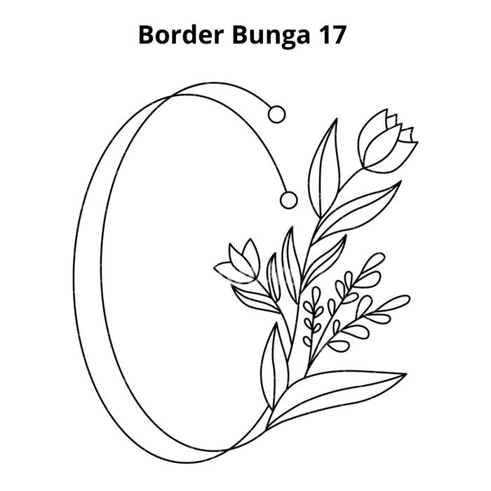 Gambar Pola Gambar Border Bunga (Part 2) - tipe 17, border +k.hitam dari bytangankanan undefined Tokopedia