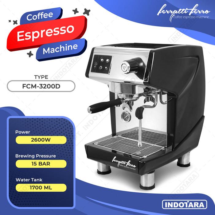 Gambar Ferratti Ferro Espresso Machine FCM3200D - Hitam dari PT. Indotara Persada undefined Tokopedia