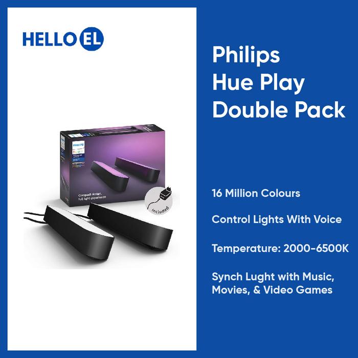 Gambar Philips Hue Play Double Pack Ambiance Smart Light - Hitam dari Hello El Official undefined Tokopedia