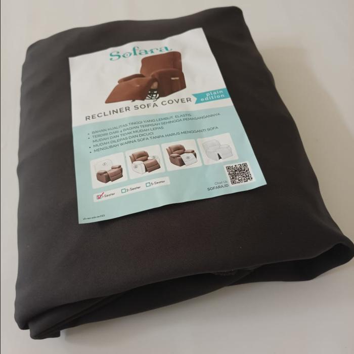 Gambar Sofara Cover Sofa Reclining Recliner Elastis Plain NonBeludru 2 Seater - Abu tua dari Art Home & Living undefined Tokopedia